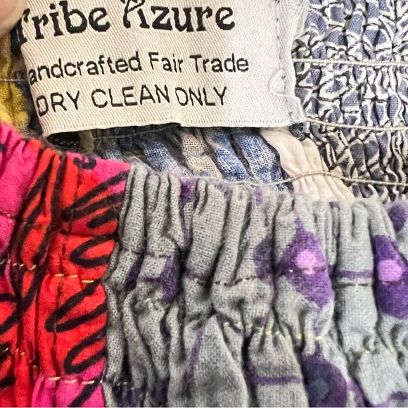 Tribe Azure Womens Boho Patchwork Harem Jumpsuit L/XL Multicolor Baggy Hippie - Picture 7 of 8